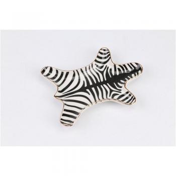 Ceramic Snack Dish with Tiger Skin Design