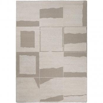 Tapis décoratif beige 160x230 motifs géométriques