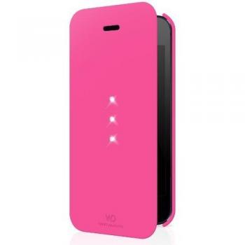 WHITE DIAMONDS Kristall Booklet Case für Apple iPhone 5/5s/SE pink