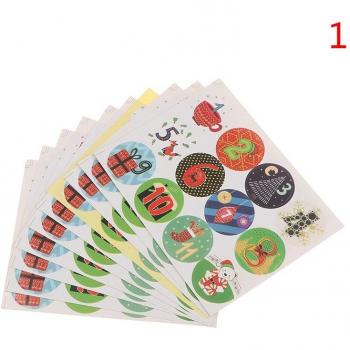 Pack 120 autocollants Noël – Compte à rebours et étiquettes