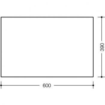 Serie 477: Specchio Hewi in Cristallo 600x390x6mm