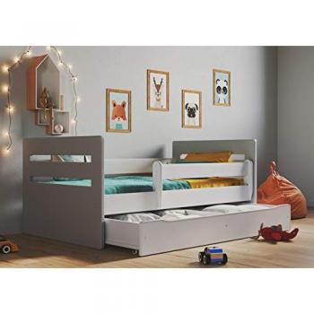 Cama Escolar Kocot 140x80cm con Colchón Integrado y Cajón