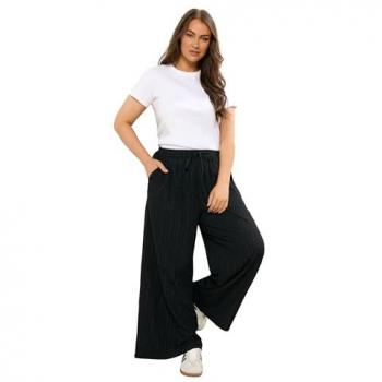 Yours Curve Weite Crinkle-Hosen