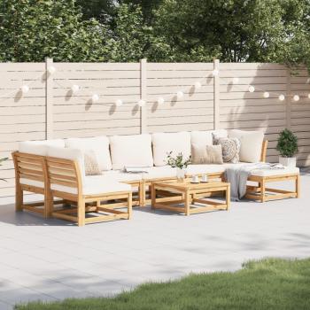 8 Piece Acacia Wood Patio Lounge Set with Cushions