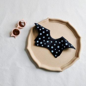 Bavoir en coton doux pour nouveau-né, motif mignon, foulard à pois, rotation 360°, mousseline, 1 pièce