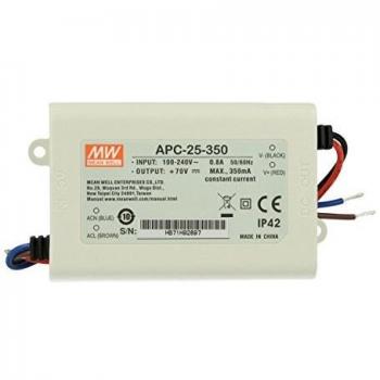 MeanWell APC-25-350 25V-70V DC 25W Constant Current Transformer 350mA IP42 Rated