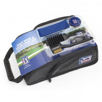 Sac à Chaussures Golf PGA TOUR + Kit d'Entretien des Clubs – Noir