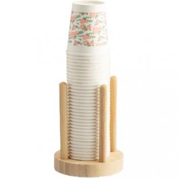 Organizador de tazas desechables de madera