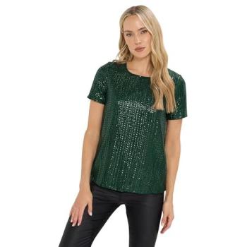 Long Tall Sally Women's Dark Green Sequin Dress Shirt – Size 20