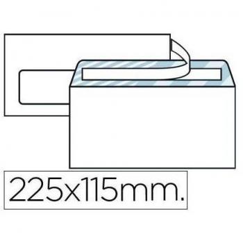 Enveloppe Américaine N.6, 115x225 mm, fenêtre gauche, auto-collante, boîte de 50