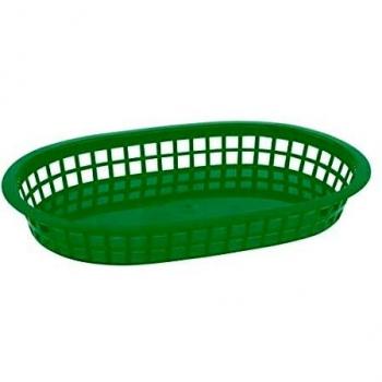 Olympia Kristallon Green PP Serving Basket 275x175mm (Pack of 6)