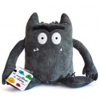 Peluche monstruo de colores gris