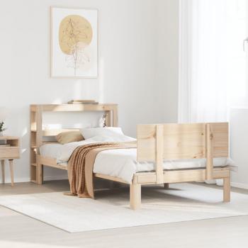 Estructura de Cama con Cabecero de Pino