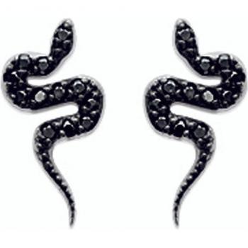 Pendientes de Plata Negra 'Serpientes'