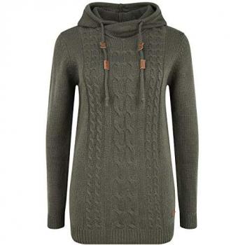 OXMO Casual Strickpulli – Grauer Langstrick ohne Ausschnitt
