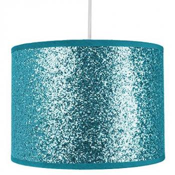 Happy Homewares Teal Glitter Pendant Shade 25cm