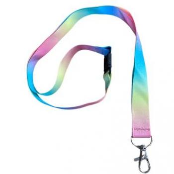 Eco Rainbow Pre‑Print Lanyard with 2 cm Carabiner – Set 1
