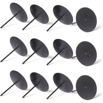 Kerzenpicks mit Dorn 12 Stück Schwarz