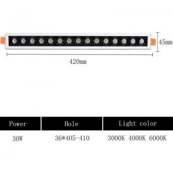 Spot encastré LED 4W/10W/20W/30W pour chambre et cuisine