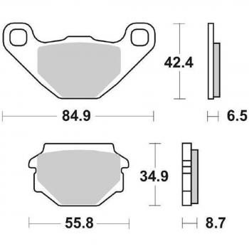 SBS Go Ahead: Bremsbeläge 651HF Street Ceramic