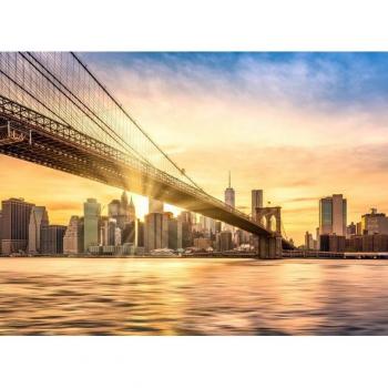 Fototapete »Brooklyn Bridge Sunset« von Papermoon, Vlies