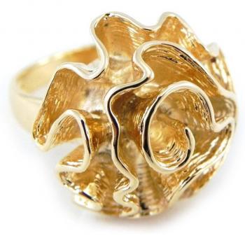 Elegant Bloom 50K Gold-Rose Ring