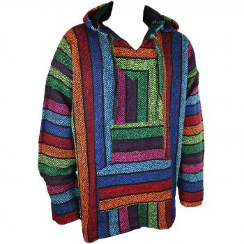 Hippie Baja Stripes Hoodie, M, Multicoloured