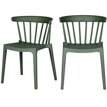 Wood Bliss Bar Chair (Jade) – 52 cm W × 53 cm D × 75 cm H – Plastic Construction