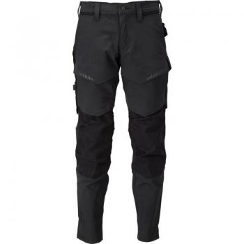 Mascot Tailored Pants with Built‑In Kneepads – Black, L32W44.5