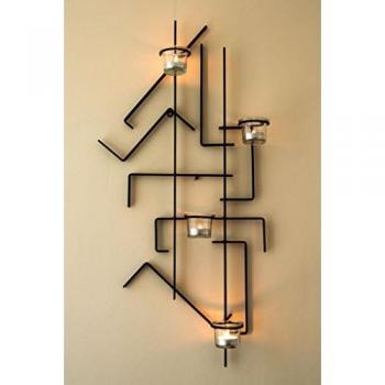 MIX4 Porta Candele in Metallo Nero – 73 cm (Dandibo)