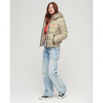 Doudoune Superdry Sport – Style Bomber – Beige Pêlican – Taille 44 – Femme