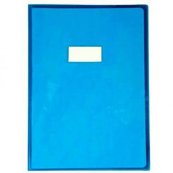 Calligraphe 73202C Protège-Cahier Cristalux Bleu A4 21x29,7 cm 22/100ème PVC Transparent