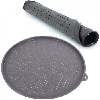 Round Pizza Pan Dish Baking Pan Food Grade Silicone Mesh Tray Plate Pizza Pan Mould Bakeware Baking Tools for Kitchen