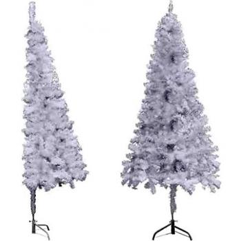 Albero di Natale Angolare Bianco 180 cm Artificiale