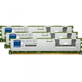 Mémoires ECC RDIMM 24 Go DDR3 1066 MHz – Kit 3×8 Go – Cartes mères