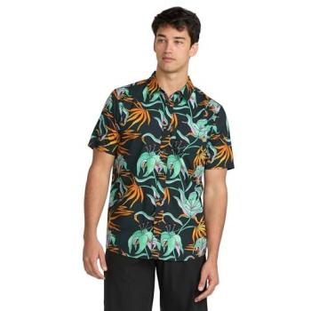 Volcom Brainmelter Floral XL Green Shirt – 60/40 Cotton-Viscose Fabric