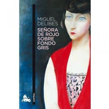 Señora de rojo sobre fondo gris: 1 (Contemporánea)