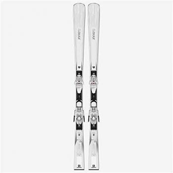 Salomon Damen Ski-Set mit Bindung: E S/MAX W 6 + L10 GW L80 W – Farbe Weiß