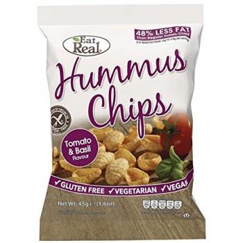 Eat Real Vegan Tomato Basil Hummus Chips 45g
