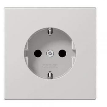 Base Enchufe Schuko con Protección para Niños, 16 A / 250 V, Gris Claro, modelo JUNG LS1521KILG