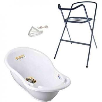 Baignoire Bébé Rigide avec Thermomètre et Tuyau