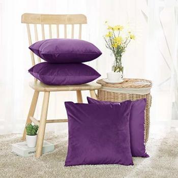 Amethyst Aura Velvet Pillow Covers – 4 Pack
