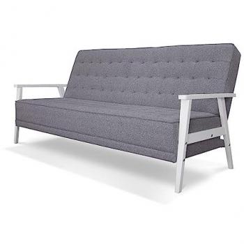 VitaliSpa Schlafsofa Dion, Grau, modernes Schlafsofa mit Klappfunktion