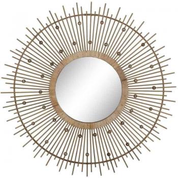 Espejo Circular Bambú Eco-Estilo