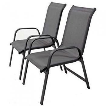 Dúo de sillas para jardín textileno Porto