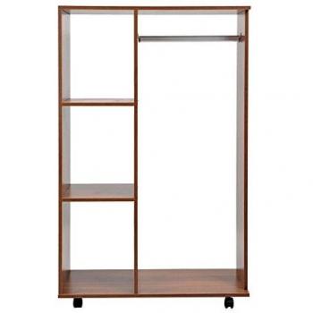 HOMCOM Armoire à Vêtements Chêne Moyen