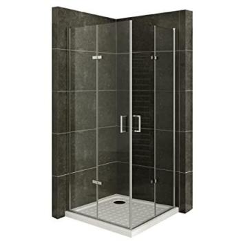 Cabina de Ducha Matilde 80x80cm con Perfil de Aluminio Cromado y Vidrio Templado