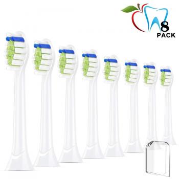 Sonicare Kompatible Ersatzbürste Zeuste – 8‑teiliger Weiß-Paket