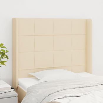 Kopfteil mit Ohren 83x16x118/128 cm Creme