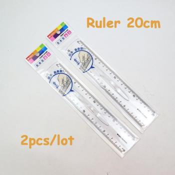 20cm Plastic Technical Drawing Ruler for Students and Office Use